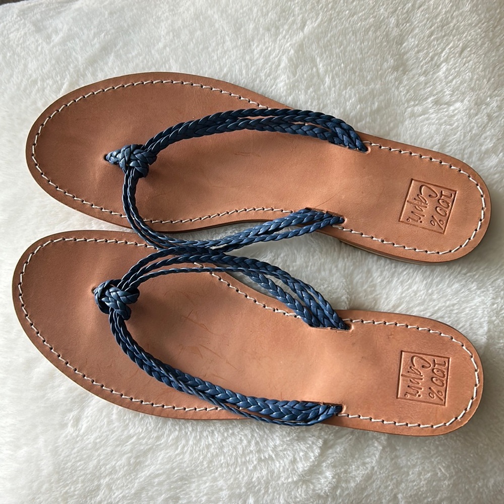 Capri leather slippers